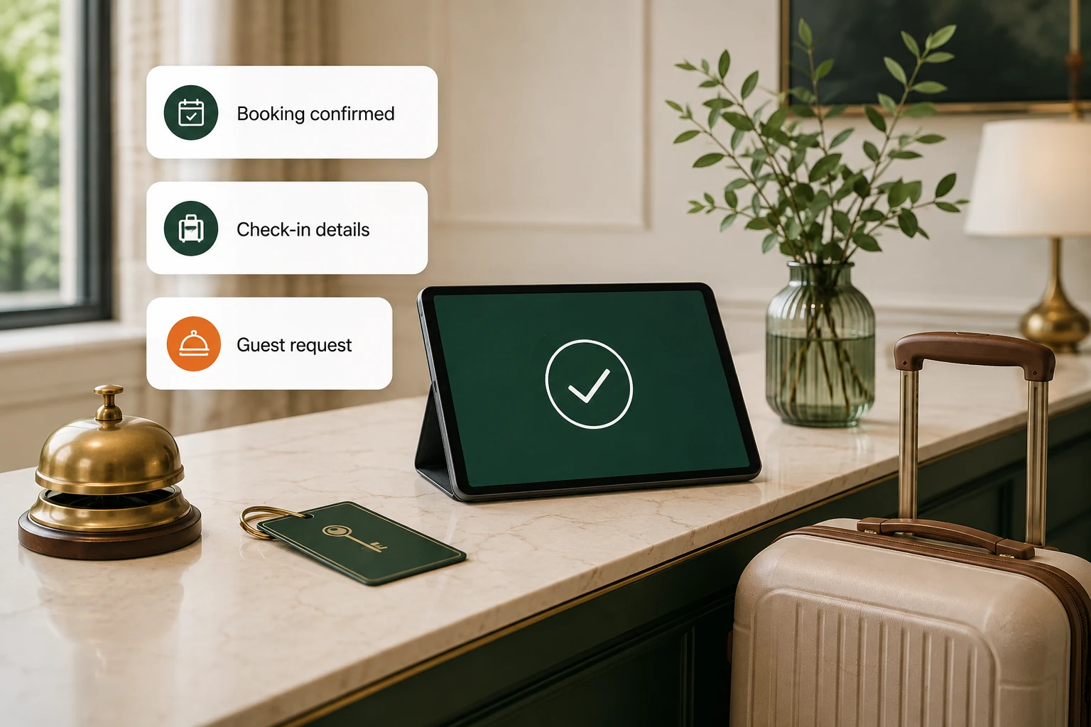 Travel objects and automated notification workflow illustration